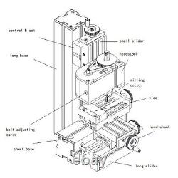 100-240V Mini Benchtop Metal Drilling & Milling Machine Wood Lathe DIY Tool