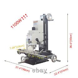 1100W Combined Milling Drilling Machine Cutter 110V Benchtop Wood Metal Lathe