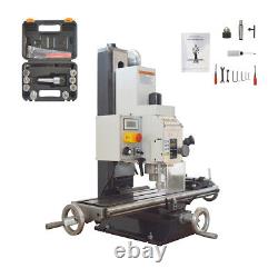 1100W Combined Milling Drilling Machine Cutter 110V Benchtop Wood Metal Lathe