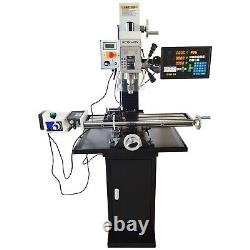 110V 1.7HP Milling Drilling Machine R8 XAxis Power Feed and 3-axis Grating Ruler