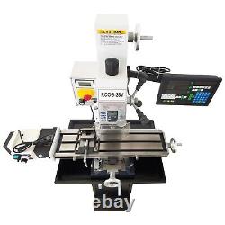 110V 1.7HP Milling Drilling Machine R8 XAxis Power Feed and 3-axis Grating Ruler