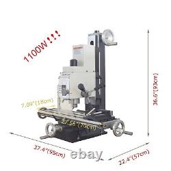 110V Brushless Precision Milling & Drilling Machine Metal Wood Lathe 20-2250rpm