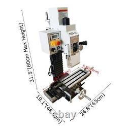 110V MT2 Industrial Table Drilling and Milling Machine CNC 600W Brushless Motor