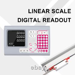 2/3Axis LCD DRO Digital Readout 5um TTL Linear Scale CNC Milling Lathe US