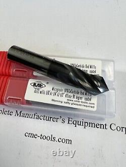 2pcs 5/8 Carbide Drill Mill Tialn Coated, 90 Degree Point Angle #1006-DMT-58F4