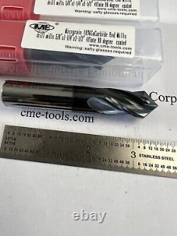 2pcs 5/8 Carbide Drill Mill Tialn Coated, 90 Degree Point Angle #1006-DMT-58F4