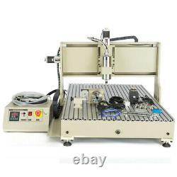 3/4Axis CNC6090 Router Engraving 1500/2200W 3D Carving Milling Drill Machine