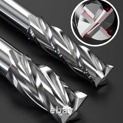 4 Slot Flute End Mill Cutter Drill Bits CNC Milling Tool HSS Straight Shank