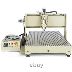 4Axis USB CNC6090 Router Engraver Machine Wood Metal Drill Mill Cutter 1500W USA