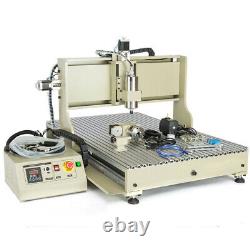 4Axis USB CNC6090 Router Engraver Machine Wood Metal Drill Mill Cutter 1500W USA