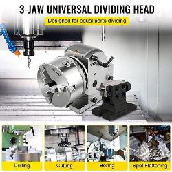 5 Inch Dividing Head Plates Chuck Set Tailstock for CNC Milling Machine