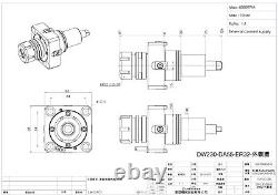 Axial Drill/mill Live Tool Holder Dw230-da55-er32, With External Coolant