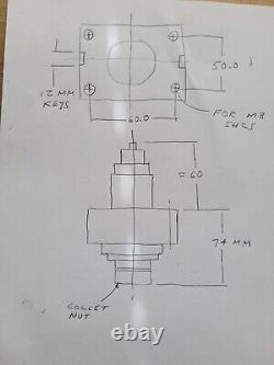 BMT40-0 deg. DRILL/MILL LIVE TOOL HOLDER, ER20, External Coolant