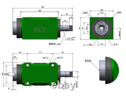 BT30 2 HP Drilling Power Head CNC Spindle Unit Motor Head Boring Milling Machine