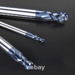 Ball Nose Round End Mill Drill 2-Flute TISIN Coating Bit Carbide Milling Cutter