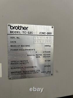 Brother Tc-s2c-0 Vertical Drill & Tap Center, 2006