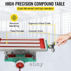 Compound Milling Machine Work Table 2 Axis Cross Slide Bench Drill Vise Fixture