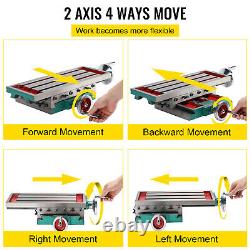 Compound Milling Machine Work Table 2 Axis Cross Slide Bench Drill Vise Fixture