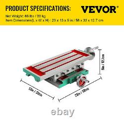 Compound Milling Machine Work Table 2 Axis Cross Slide Bench Drill Vise Fixture