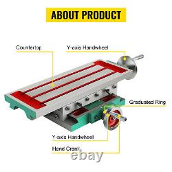 Compound Milling Machine Work Table 2 Axis Cross Slide Bench Drill Vise Fixture