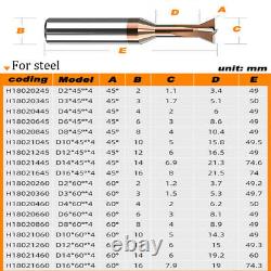 Dovetail End Mill Tungsten Steel 2mm-16mm For CNC Lathe/Engraving Machine/ Drill