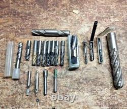 End Mill Bits Lot Center Drill Roughing Garr Dormer Used 19 Pcs. Carbide