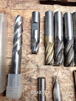 End Mill Bits Lot Center Drill Roughing Garr Dormer Used 19 Pcs. Carbide