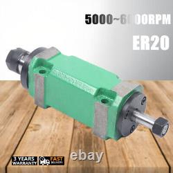 For Drill Milling ER20(60) Power Head Spindle Motor Spindle Unit 5000-6000RPM US