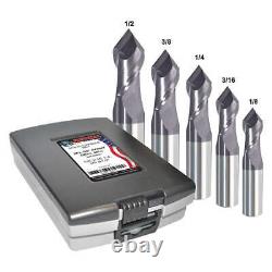 GRAINGER APPROVED 208-888822 Drill Mill Set, 5pc, Carbide, TiAlN 45XM45