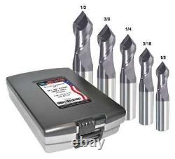 GRAINGER APPROVED 208-888822 Drill Mill Set, 5pc, Carbide, TiAlN 45XM45