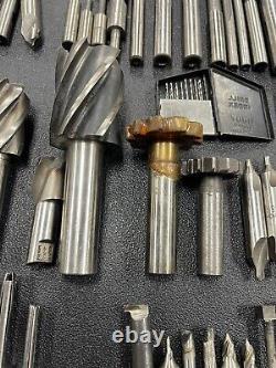 HUGE Machinist Tool Lot Drill Bits Cutting Drilling Tooling End Mill USA