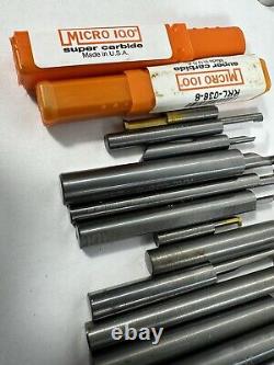 Huge Tool Lot CARBIDE END MILL JOHNSON PRODUCTS GARR FORD MICRO 100 FORM FOOL