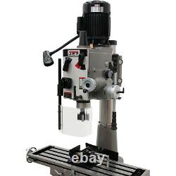 JET Geared Head Square Column Mill/Drill with Power Downfeed, 1 1/2 HP