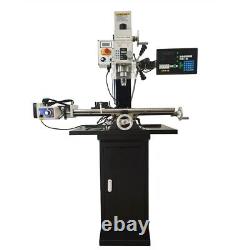 Milling Drilling Machine 1100W with Grating Ruler Axis X Power Feed 110V R8