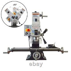 Milling Drilling Machine R8 7X27 20-2250rpm with Bench Clamp 110V 1100W