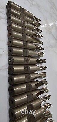 Single End Mill Lot Drill Bit HS 1/4 (11) + 5/16 (8) USA Size CNC Milling Shank