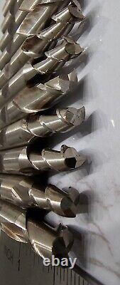 Single End Mill Lot Drill Bit HS 1/4 (11) + 5/16 (8) USA Size CNC Milling Shank