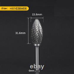 Tungsten Cutter Rotary File Burr Single/Double Slotgrinding Shank Drill Bit Tool