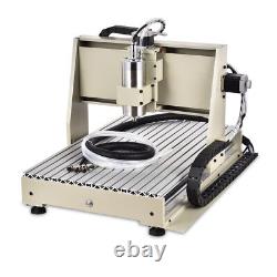 USB 4 Axis 6040 CNC Router Engraver Milling Drilling Machine 1500W with Controller