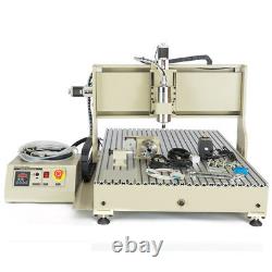 USB 4 Axis 6090 CNC Router Engraver Mill Drill Carving Milling Machine 2.2KW +RC