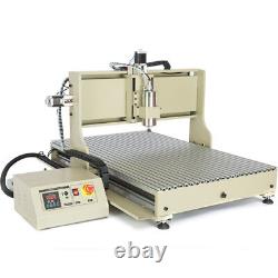 USB 4 Axis 6090 CNC Router Engraver Mill Drill Carving Milling Machine 2.2KW +RC
