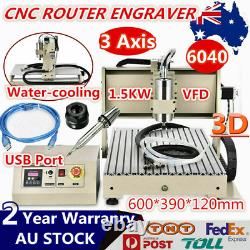 USB Port 3/4/5 Axis 6040 CNC Router Engraver 3D Metalworking Mill Drill Cutter