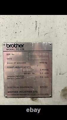 Used Brother TC-229 Drill Tap CNC Vertical Machining Center Mill w 4th Axis