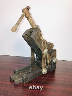 Vintage JAPAN Tilting Drill Press Machinist Vise 2-1/2 Jaws Mill Milling Cast