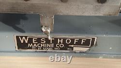 WESTHOFF MODEL #100 horizontal drilling machine using stainless steel sliders