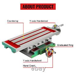 XY Axis Compound Milling Machine Work Table Cross Slide Bench Drill Vise Fixture